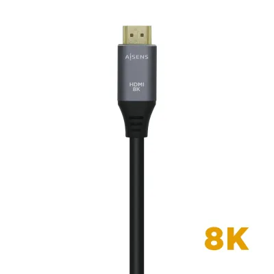 Aisens Cable HDMI V2.1 Macho/Macho 50cm Gris/Negro