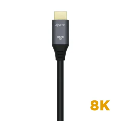 Aisens Cable HDMI V2.1 Macho/Macho 50cm Gris/Negro