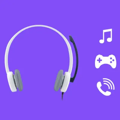 Logitech H150 Stereo Headset Coconut