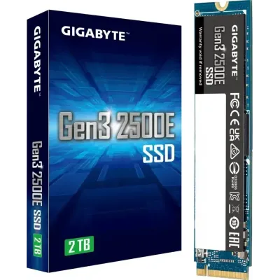 Gigabyte Gen3 2500E SSD 2TB NVMe a 2400MB/s PCIe 3.0 M.2 2280 Gigabyte Gen3 2500E SSD 2TB NVMe a 2400MB/s PCIe 3.0 M.2 2280