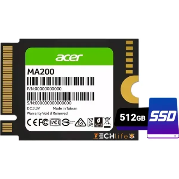 Acer MA200 SSD NVMe 512GB a 5000MB/s PCIe 4.0 M.2 2230