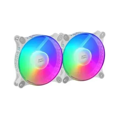 Mars Gaming MFDUO Kit 2 Ventiladores FRGB Rainbow 120mm Blancos Mars Gaming MFDUO Kit 2 Ventiladores FRGB Rainbow 120mm Blancos