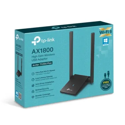 TP-Link Archer TX20U Plus Adaptador USB Wi-Fi 6 AX1800 con 2 TP-Link Archer TX20U Plus Adaptador USB Wi-Fi 6 AX1800 con 2