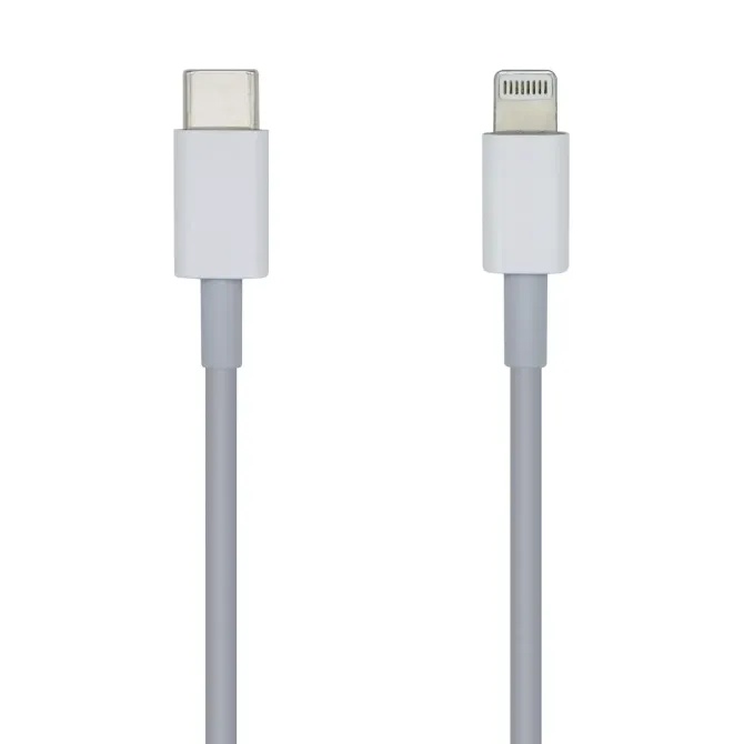 Aisens Cable USB-C a Lightning Macho/Macho 2m Blanco