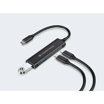 Conceptronic Hub USB 3.0 USB-C/USB-A Aluminio