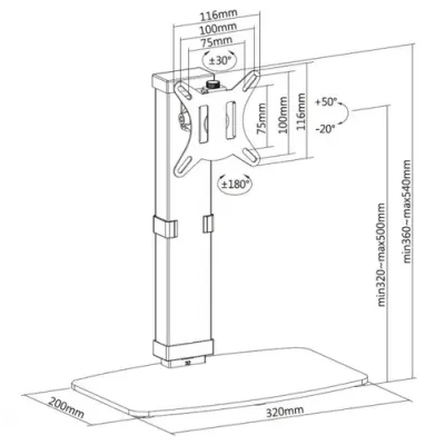 Equip 650126 Soporte de Escritorio para Monitor 17"-32" VESA