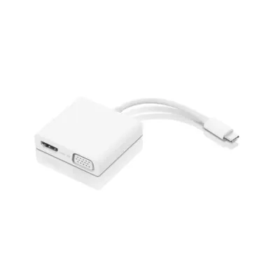Lenovo Adaptador USB-C a VGA/HDMI 4K/USB 3.0 Blanco Lenovo Adaptador USB-C a VGA/HDMI 4K/USB 3.0 Blanco