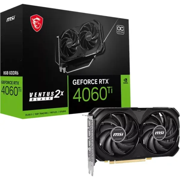 MSI Ventus 2x Black GeForce RTX 4060 8GB OC GDDR6 DLSS3