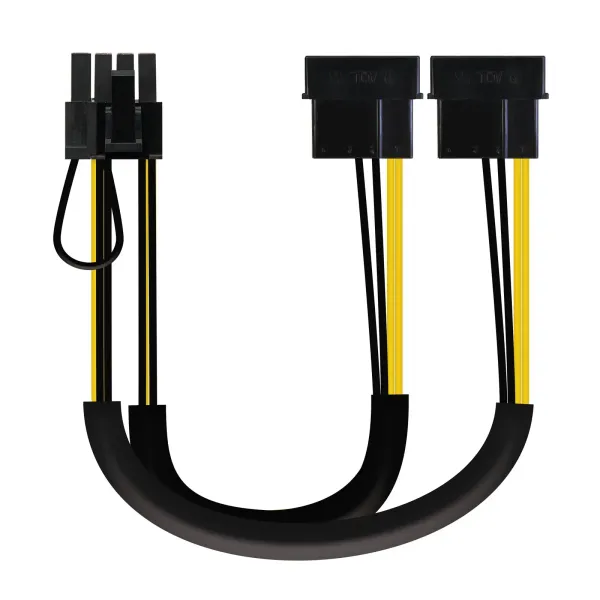 Nanocable Cable de Alimentacion 2xMolex a PCIe 20cm Negro