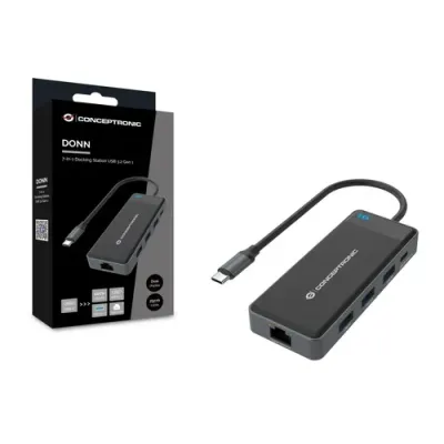 Conceptronic DONN14G Docking Station 7 en 1 USB-C 3.2 Gen1 a Conceptronic DONN14G Docking Station 7 en 1 USB-C 3.2 Gen1 a