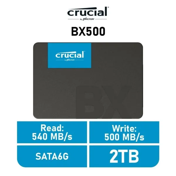 Disco Duro Crucial BX500 2Tb Disco SSD SATA3 540MB/S
