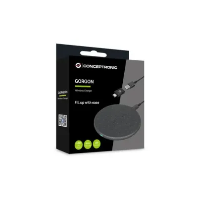 Cargador Inalambrico Conceptronic Gorgon03g Qi 15w Carga Rapida Cargador Inalambrico Conceptronic Gorgon03g Qi 15w Carga Rapida