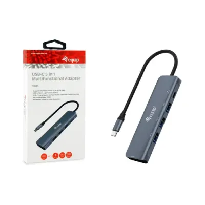 Equip Adaptador USB-C a HDMI 4K/USB-C PD/2x USB 3.2 Negro Equip Adaptador USB-C a HDMI 4K/USB-C PD/2x USB 3.2 Negro
