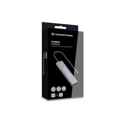 Hub Usb 3.2 Conceptronic Hubbies14g 4 Puertos Usb-c 10gbps 100w Hub Usb 3.2 Conceptronic Hubbies14g 4 Puertos Usb-c 10gbps 100w