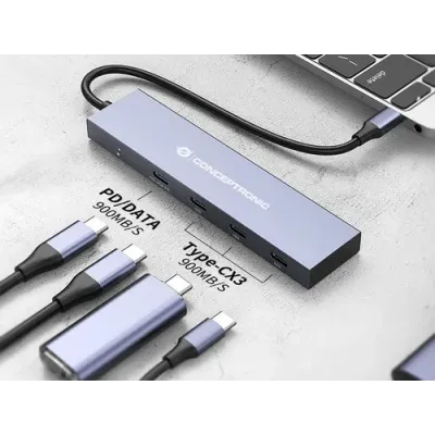 Hub Usb 3.2 Conceptronic Hubbies14g 4 Puertos Usb-c 10gbps 100w Hub Usb 3.2 Conceptronic Hubbies14g 4 Puertos Usb-c 10gbps 100w