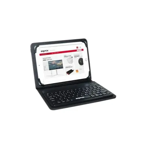 Funda Con Teclado Approx Para Tablets De 9.7"a 10.5" Bluetooth Color Negro Appipck06v2