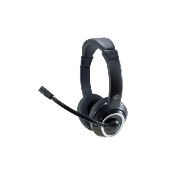 Headset Conceptronic Polona Conexion Jack 3.5mm Microfono Flexible Control De Volumen Incluye Adapta
