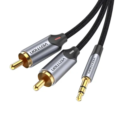 Cable Estéreo Vention BCNBH/ Jack 3.5 Macho - 2x RCA Macho/ 2m/ Cable Estéreo Vention BCNBH/ Jack 3.5 Macho - 2x RCA Macho/ 2m/