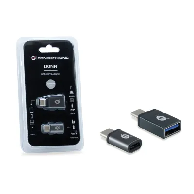 Conceptronic Donn Adaptador USB-C a USB-A y USB-C a Micro USB Conceptronic Donn Adaptador USB-C a USB-A y USB-C a Micro USB
