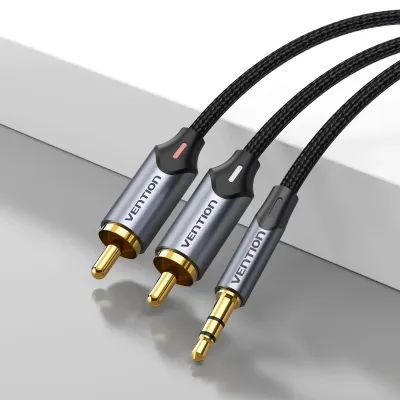 Cable Estéreo Vention BCNBH/ Jack 3.5 Macho - 2x RCA Macho/ 2m/ Cable Estéreo Vention BCNBH/ Jack 3.5 Macho - 2x RCA Macho/ 2m/