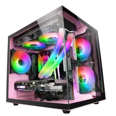 Mars Gaming MC-VIEW Minitorre Cristal Templado USB 3.0 Rosa