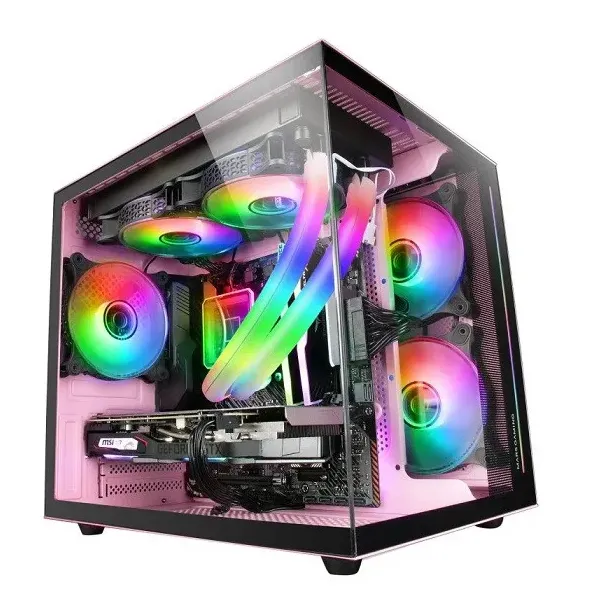Mars Gaming MC-VIEW Minitorre Cristal Templado USB 3.0 Rosa