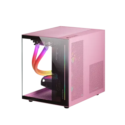 Mars Gaming MC-VIEW Minitorre Cristal Templado USB 3.0 Rosa