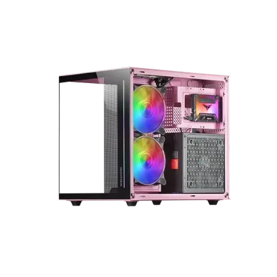 Mars Gaming MC-VIEW Minitorre Cristal Templado USB 3.0 Rosa