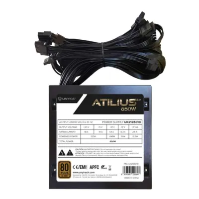 UNYKAch Atilius 2.0 Black 650W 80 Plus Bronze UNYKAch Atilius 2.0 Black 650W 80 Plus Bronze