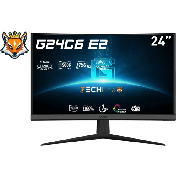 MSI G24C6 e2 Monitor Curvo Gaming 24" 180Hz 1ms FHD HDMI/DP/Altavoces