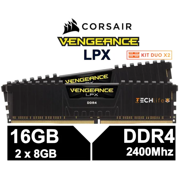 Corsair Vengeance LPX DDR4 2400MHz PC4-19200 16GB 2x8GB CL14