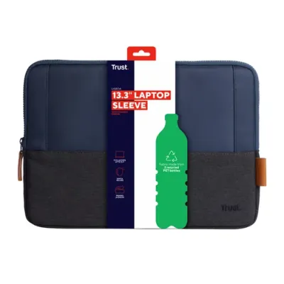 Funda Universal Trust Lisboa 25123 Soft Sleeve Color Negro/azul Funda Universal Trust Lisboa 25123 Soft Sleeve Color Negro/azul