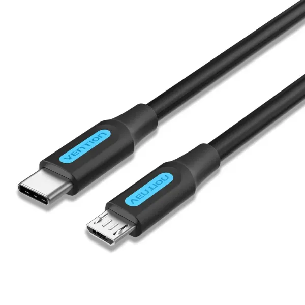 Vention COVBG Cable USB Tipo-C Macho a MicroUSB Macho 1.5m Negro