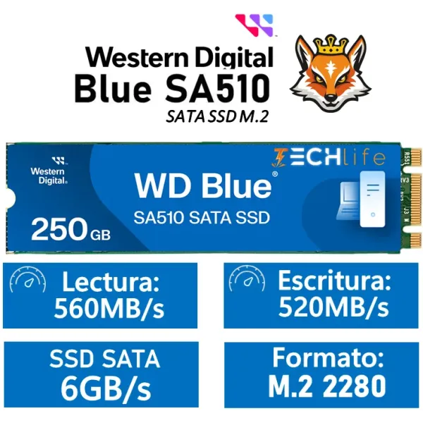 Western Digital Blue SA510 M.2 250GB SATA 3