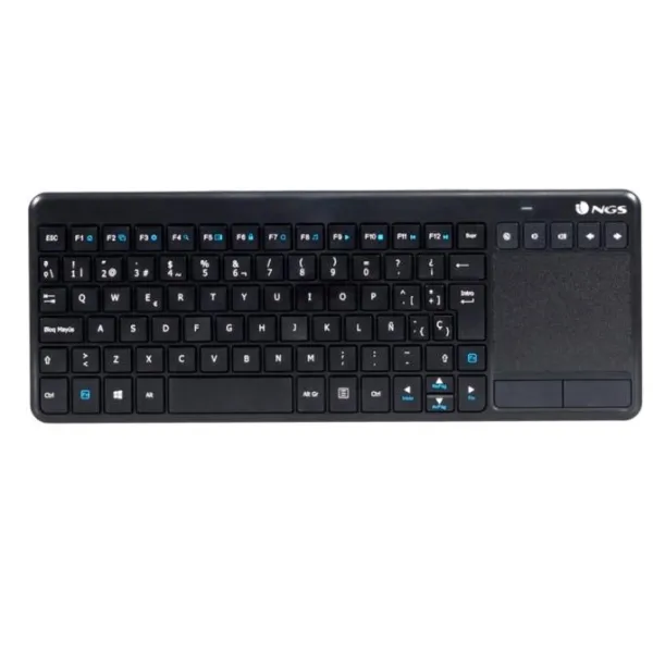 NGS TV Warrior Teclado Inalámbrico con Teclas Multimedia / SmartTV y Touchpad Qwerty Español