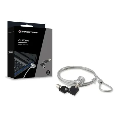 Conceptronic Cable Seguridad 1.5m con Llave para Portátil