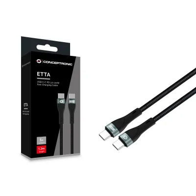 Conceptronic ETTA01B12 Cable USB-C a USB-C Version USB 2.0 a Conceptronic ETTA01B12 Cable USB-C a USB-C Version USB 2.0 a