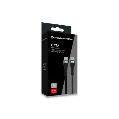 Conceptronic ETTA01B12 Cable USB-C a USB-C Version USB 2.0 a Conceptronic ETTA01B12 Cable USB-C a USB-C Version USB 2.0 a