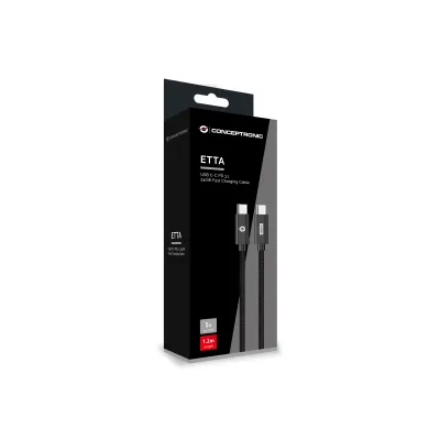Conceptronic ETTA03B12 Cable USB-C a USB-C Version USB 2.0 Conceptronic ETTA03B12 Cable USB-C a USB-C Version USB 2.0