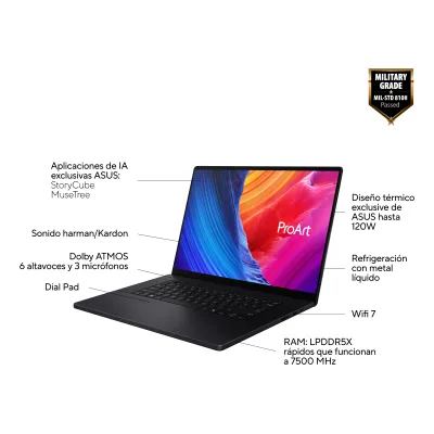 Portátil ASUS ProArt P16 OLED H7606WV-ME029W AMD Ryzen AI 9 HX Portátil ASUS ProArt P16 OLED H7606WV-ME029W AMD Ryzen AI 9 HX