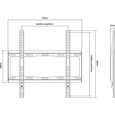 Equip Soporte de Pared para Pantalla 32"-55" Fijo Vesa 400x400