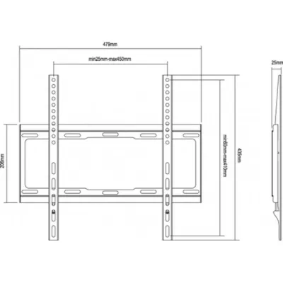 Equip Soporte de Pared para Pantalla 32"-55" Fijo Vesa 400x400