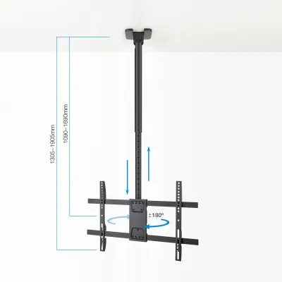 TooQ LPCE1186TSLI-XL-B Soporte de Techo para Monitor/TV 43"-86"