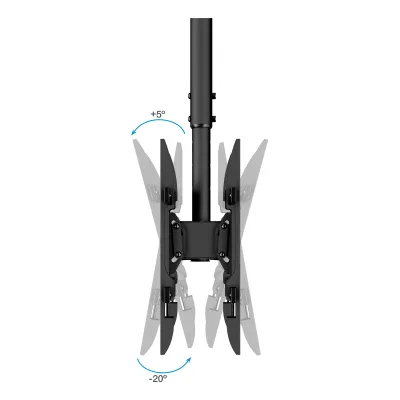 TooQ LPCE2286TSLI-B Soporte de Techo para 2 Pantallas 43"-86"