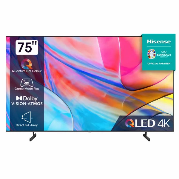 Hisense 75A79KQ 75" QLED 4K HDR10+ con Quantum Dot Colour,Smart TV,Quad Core,DVB-T2,Wifi/Bluetooth