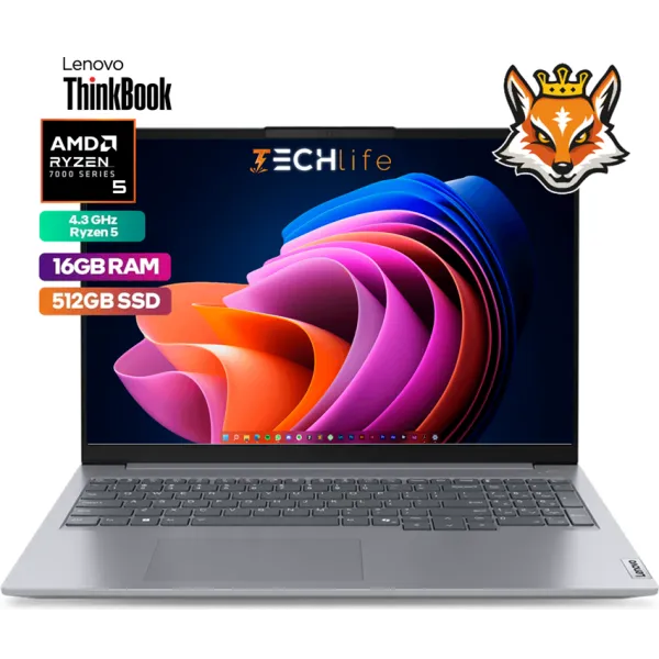 Portátil Lenovo ThinkBook 16 G7 ARP AMD Ryzen 5 7535HS/16GB/512GB SSD/16"