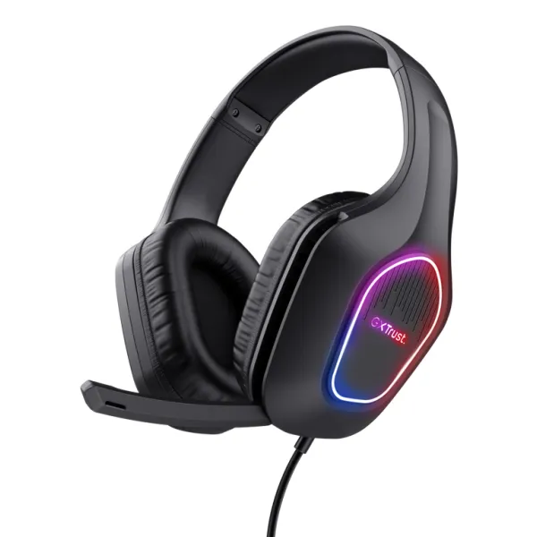 Trust GXT 416 ZIROX Auricular con Micrófono Gaming ligeros con iluminación RGB LED 