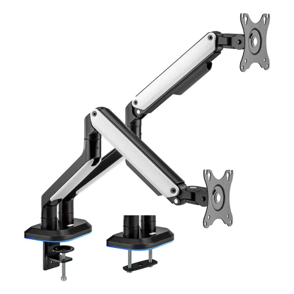 Aisens Soporte de Mesa RGB Gaming Contrapeso Giratorio e Inclinable para Monitor/TV 9Kg de 17-32" 