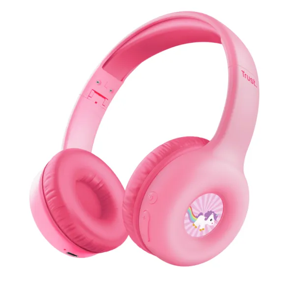 Auriculares Infantiles Inalámbricos Trust Nouna Kids/ con Micrófono/ Rosas