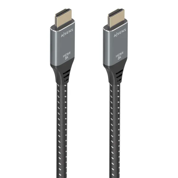 Cable HDMI 2.1 8K Aisens A150-0876/ HDMI Macho - HDMI Macho/ 5m/ Gris y Negro